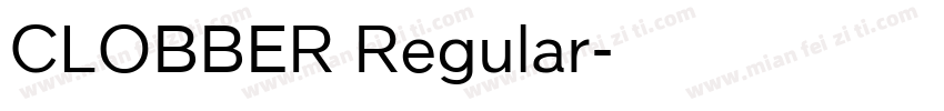 CLOBBER Regular字体转换